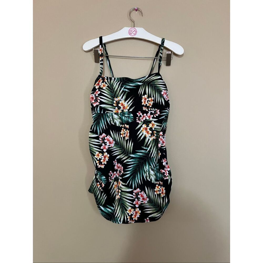 Isabel Maternity By Ingrid & Isabel Multicolored Floral Swimsuit Top Woman’s Siz